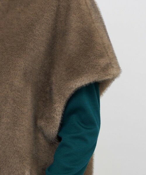 Paul Stuart / ポール・スチュアート マフラー・ショール・スヌード・ストール | 【eclat掲載】シンセティックファーフーディージレ | 詳細6