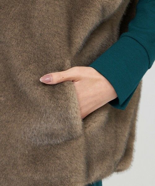 Paul Stuart / ポール・スチュアート マフラー・ショール・スヌード・ストール | 【eclat掲載】シンセティックファーフーディージレ | 詳細7