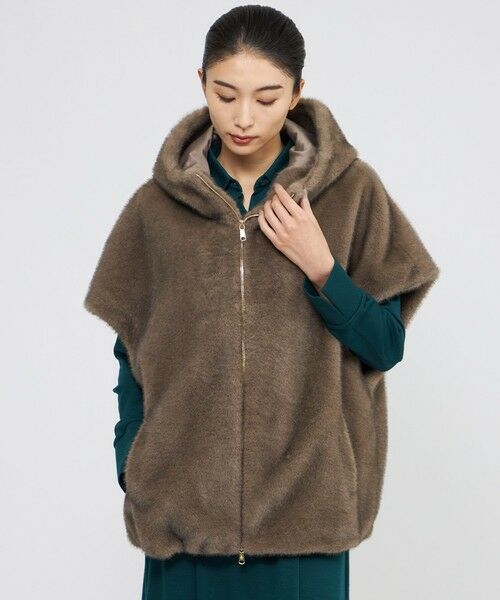 Paul Stuart / ポール・スチュアート マフラー・ショール・スヌード・ストール | 【eclat掲載】シンセティックファーフーディージレ | 詳細12