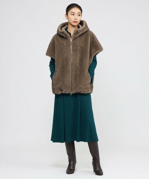 Paul Stuart / ポール・スチュアート マフラー・ショール・スヌード・ストール | 【eclat掲載】シンセティックファーフーディージレ | 詳細1