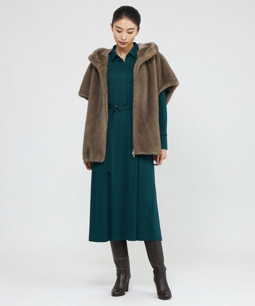 Paul Stuart / ポール・スチュアート マフラー・ショール・スヌード・ストール | 【eclat掲載】シンセティックファーフーディージレ | 詳細2