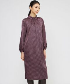 Paul Stuart / ポール・スチュアート ロング・マキシ丈ワンピース | 【ウォッシャブル】デュアルサークルプリント　ワンピース