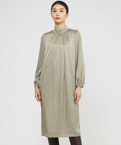 Paul Stuart / ポール・スチュアート ロング・マキシ丈ワンピース | 【ウォッシャブル】デュアルサークルプリント　ワンピース