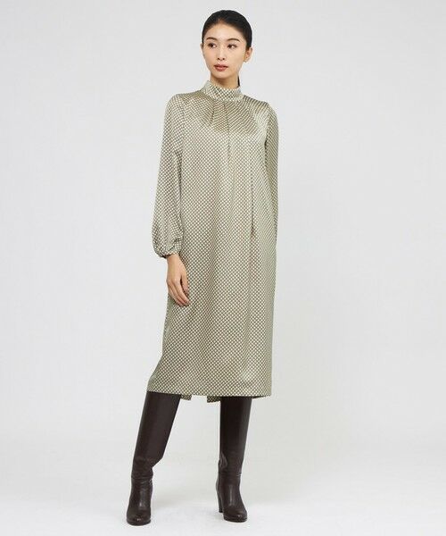 Paul Stuart / ポール・スチュアート ロング・マキシ丈ワンピース | 【ウォッシャブル】デュアルサークルプリント　ワンピース | 詳細3