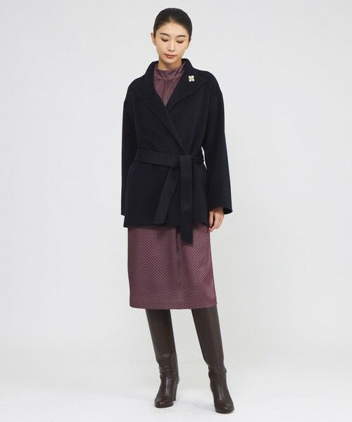 Paul Stuart / ポール・スチュアート ロング・マキシ丈ワンピース | 【ウォッシャブル】デュアルサークルプリント　ワンピース | 詳細2