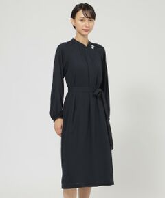 Paul Stuart / ポール・スチュアート ロング・マキシ丈ワンピース | 【ウォッシャブル】バックサテンアムンゼン　ワンピース