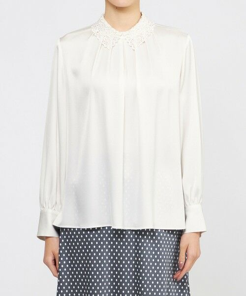 Paul Stuart / ポール・スチュアート シャツ・ブラウス | 【ウォッシャブル】ストレッチダブルサテン　ブラウス | 詳細3