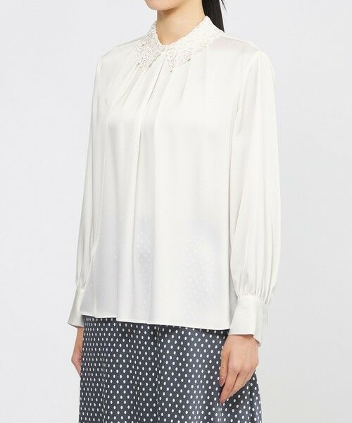 Paul Stuart / ポール・スチュアート シャツ・ブラウス | 【ウォッシャブル】ストレッチダブルサテン　ブラウス | 詳細4