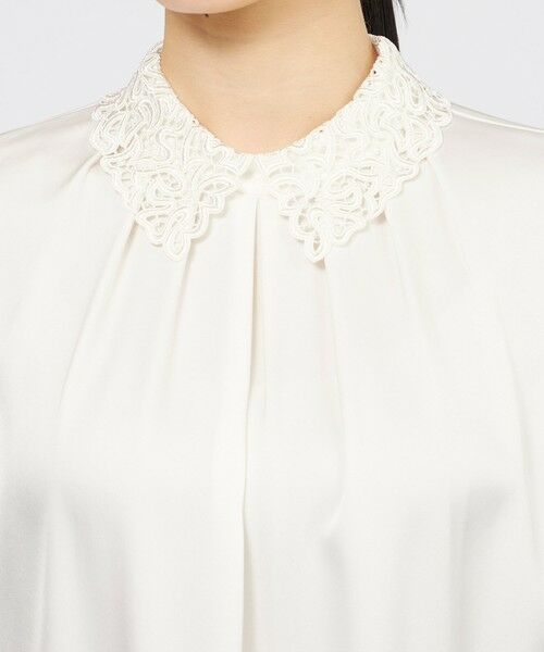 Paul Stuart / ポール・スチュアート シャツ・ブラウス | 【ウォッシャブル】ストレッチダブルサテン　ブラウス | 詳細6