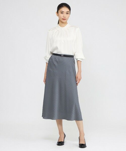 Paul Stuart / ポール・スチュアート シャツ・ブラウス | 【ウォッシャブル】ストレッチダブルサテン　ブラウス | 詳細1