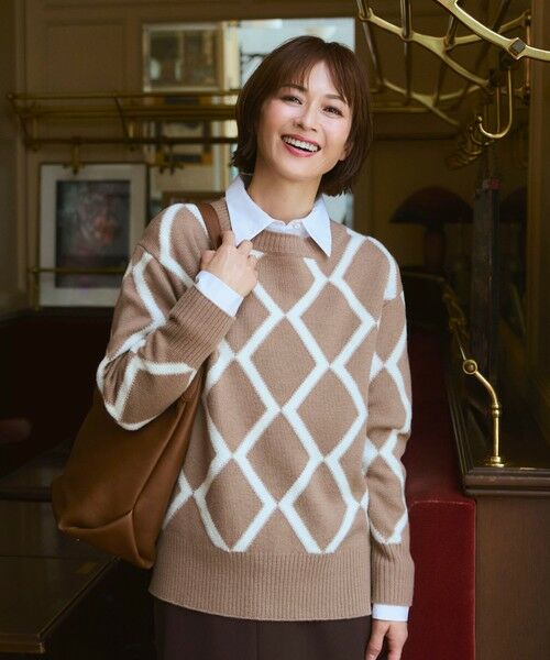 Paul Stuart / ポール・スチュアート ニット・セーター | ブークレーインターシャ　プルオーバー | 詳細14