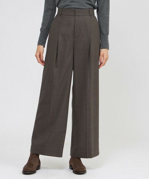 Paul Stuart / ポール・スチュアート パンツ | 【防しわ性】ライトミルドストレッチ パンツ(ブラウン)