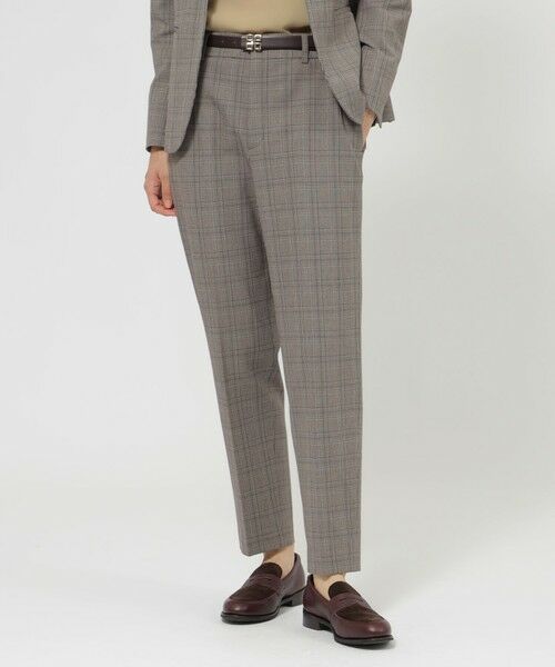 Paul Stuart/ポール・スチュアート 【ウォッシャブル】裏起毛チェック パンツ キャメル 8