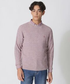 Paul Stuart / ポール・スチュアート ニット・セーター | メランジケーブルクルーネックセーター