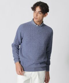 Paul Stuart / ポール・スチュアート ニット・セーター | メランジケーブルクルーネックセーター