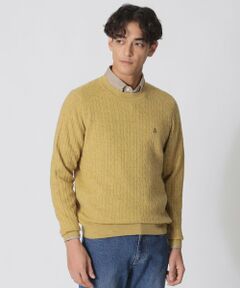 Paul Stuart / ポール・スチュアート ニット・セーター | メランジケーブルクルーネックセーター