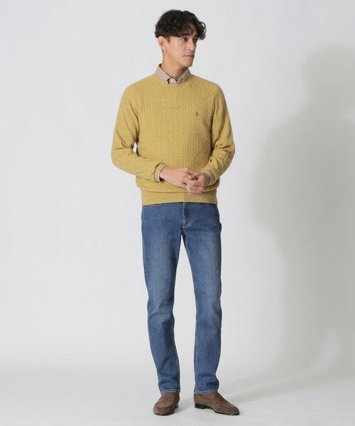 Paul Stuart / ポール・スチュアート ニット・セーター | メランジケーブルクルーネックセーター | 詳細4