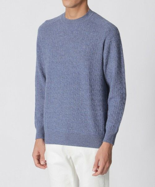 Paul Stuart / ポール・スチュアート ニット・セーター | メランジケーブルクルーネックセーター | 詳細6