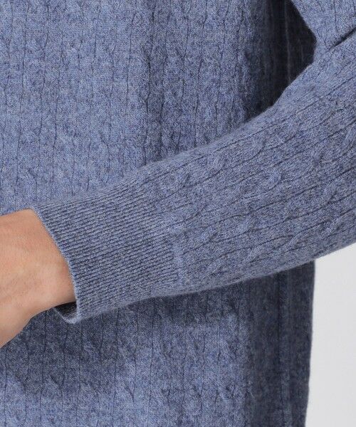 Paul Stuart / ポール・スチュアート ニット・セーター | メランジケーブルクルーネックセーター | 詳細8