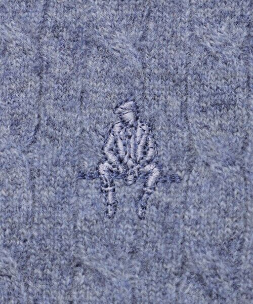 Paul Stuart / ポール・スチュアート ニット・セーター | メランジケーブルクルーネックセーター | 詳細9
