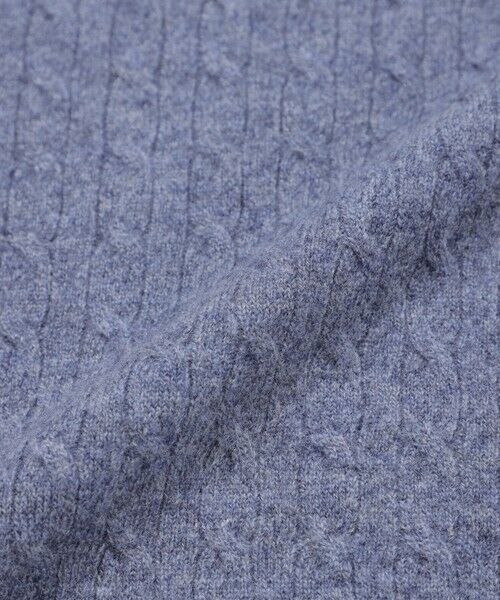 Paul Stuart / ポール・スチュアート ニット・セーター | メランジケーブルクルーネックセーター | 詳細11
