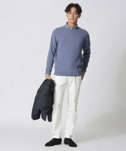 Paul Stuart / ポール・スチュアート ニット・セーター | メランジケーブルクルーネックセーター | 詳細2