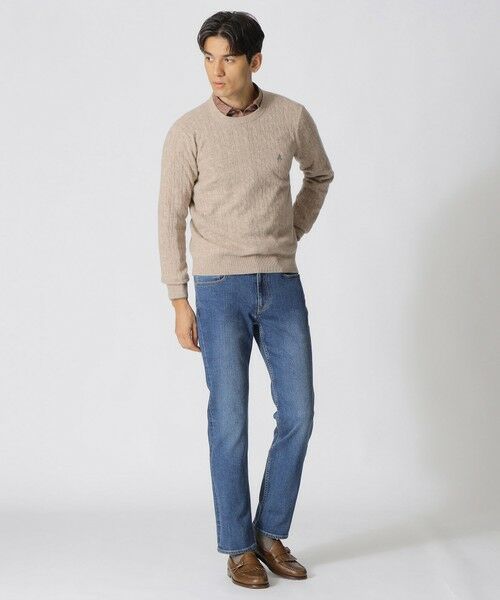 Paul Stuart / ポール・スチュアート ニット・セーター | 【WEB・一部店舗限定】ミニケーブル柄クルーネックセーター | 詳細3