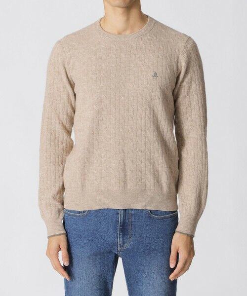 Paul Stuart / ポール・スチュアート ニット・セーター | 【WEB・一部店舗限定】ミニケーブル柄クルーネックセーター | 詳細4