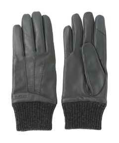 Paul Stuart / ポール・スチュアート 手袋 | 【WEB限定】レザーニットコンビグローブ