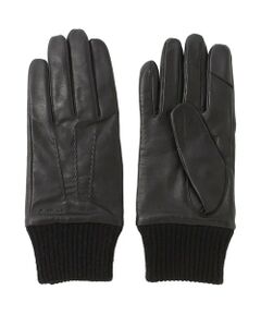 Paul Stuart / ポール・スチュアート 手袋 | 【WEB限定】レザーニットコンビグローブ