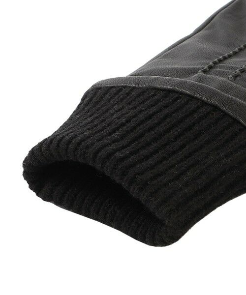 Paul Stuart / ポール・スチュアート 手袋 | 【WEB限定】レザーニットコンビグローブ | 詳細4