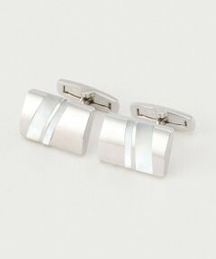 Paul Stuart / ポール・スチュアート アクセサリー | ダブルストライプシェルカフリンクス/カフスボタン(化粧箱付き)