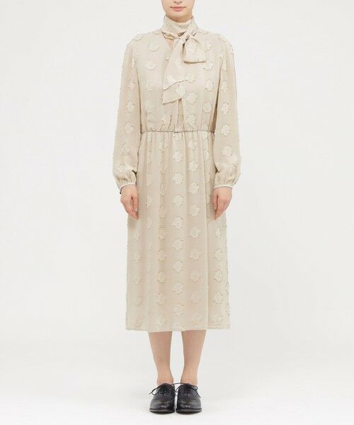 Paul Stuart / ポール・スチュアート ロング・マキシ丈ワンピース | ラメカットジャカード　ワンピース | 詳細3