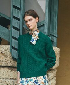 Paul Stuart / ポール・スチュアート ニット・セーター | ウールカシミヤケーブル　プルオーバー