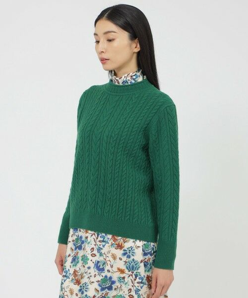 Paul Stuart / ポール・スチュアート ニット・セーター | ウールカシミヤケーブル　プルオーバー | 詳細12