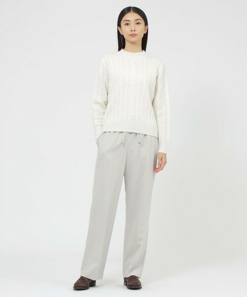 Paul Stuart / ポール・スチュアート ニット・セーター | ウールカシミヤケーブル　プルオーバー | 詳細1