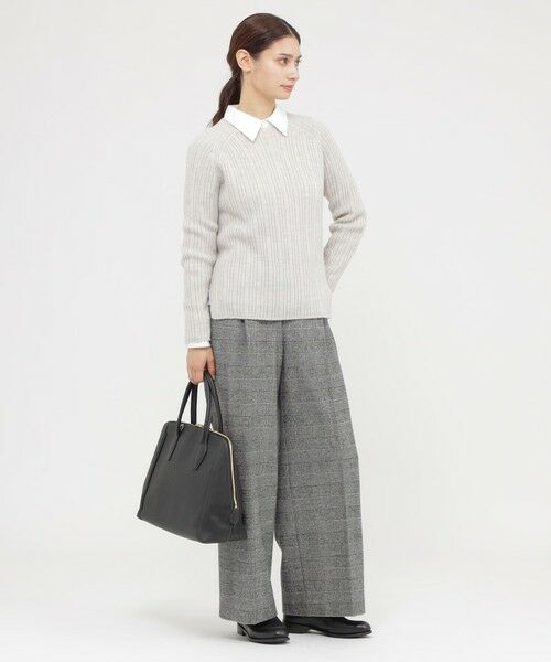 Paul Stuart / ポール・スチュアート ニット・セーター | リブホールガーメント　プルオーバー | 詳細1