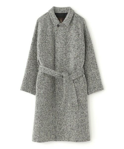 Paul Stuart / ポール・スチュアート その他アウター | 【数量限定】「COLLECTION LINE」ドニゴール調ツイード　ベルテッドバルマカーンコート（ブラック）