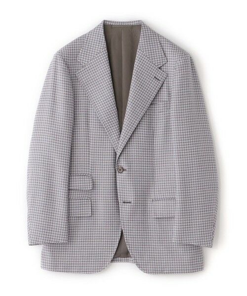 Paul Stuart / ポール・スチュアート その他アウター | 【数量限定】「COLLECTION LINE」三者混ハウンドトゥース柄 ノッチドワイドラペル シングル2ボタンジャケット(パープル系4)