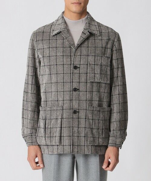 Paul Stuart / ポール・スチュアート ブルゾン | 【数量限定】「COLLECTION LINE」グレナカートチェック柄 コットンベロア チョアジャケット | 詳細2