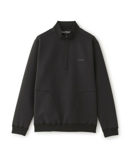 Paul Stuart / ポール・スチュアート カットソー | 【GOLF】Camifu(R) スウェット・ハーフジッププルオーバー(ブラック)
