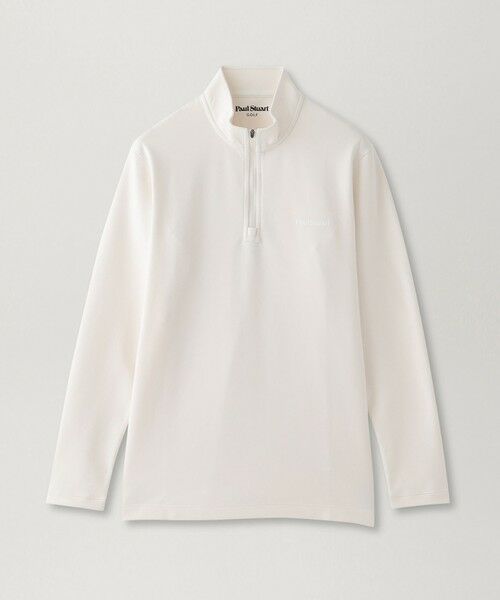 Paul Stuart / ポール・スチュアート カットソー | 【GOLF】ダブルフェイスハーフジップカットソー(オフホワイト)
