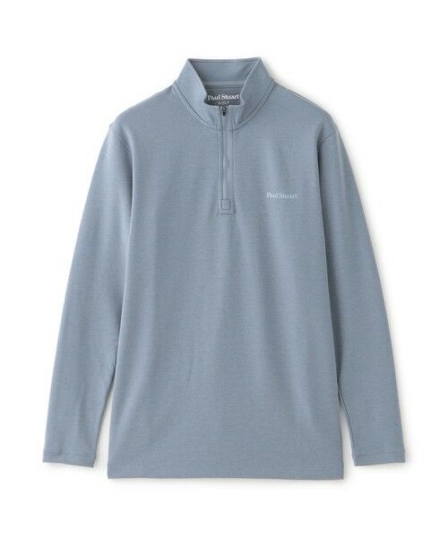 Paul Stuart / ポール・スチュアート カットソー | 【GOLF】ダブルフェイスハーフジップカットソー(ブルー系6)