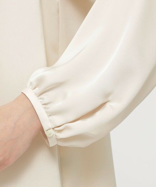 Paul Stuart / ポール・スチュアート シャツ・ブラウス | 【ウォッシャブル/防しわ性】エレガントダブルサテン　ブラウス | 詳細8
