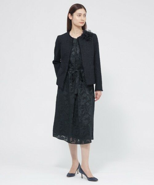 Paul Stuart / ポール・スチュアート ロング・マキシ丈ワンピース | 【ウォッシャブル】シフォンカットジャカード　ワンピース | 詳細3