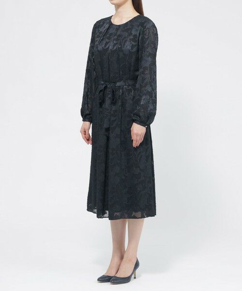 Paul Stuart / ポール・スチュアート ロング・マキシ丈ワンピース | 【ウォッシャブル】シフォンカットジャカード　ワンピース | 詳細5