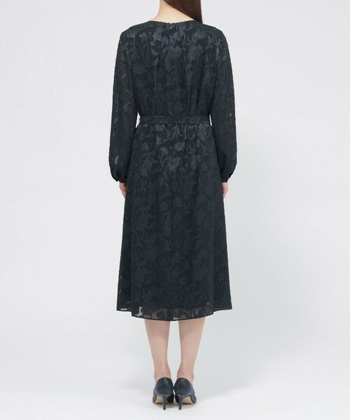 Paul Stuart / ポール・スチュアート ロング・マキシ丈ワンピース | 【ウォッシャブル】シフォンカットジャカード　ワンピース | 詳細6