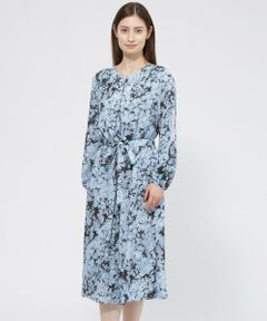 Paul Stuart / ポール・スチュアート ロング・マキシ丈ワンピース | 【ウォッシャブル】ボタニカルブルームプリント　ワンピース