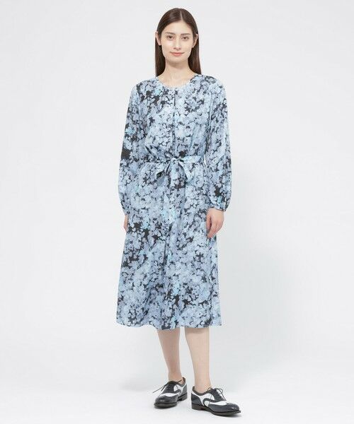 Paul Stuart / ポール・スチュアート ロング・マキシ丈ワンピース | 【ウォッシャブル】ボタニカルブルームプリント　ワンピース | 詳細3