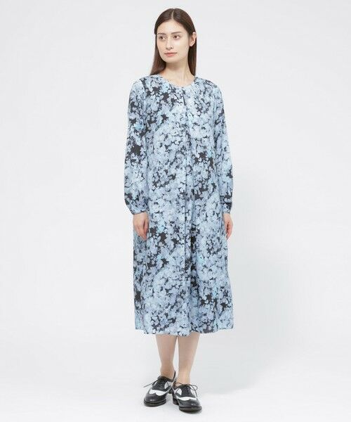 Paul Stuart / ポール・スチュアート ロング・マキシ丈ワンピース | 【ウォッシャブル】ボタニカルブルームプリント　ワンピース | 詳細4